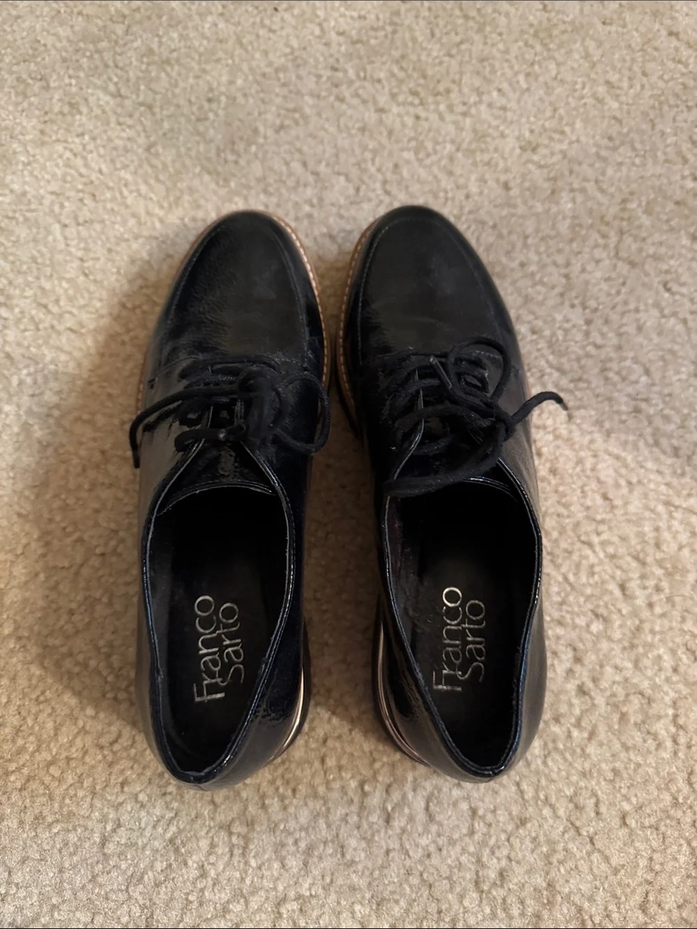 FRANCO SARTO - Black Patent Shoes - Size 7M